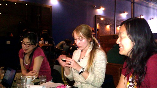 Esther, Sophia, and Christine at PyLadies meetup