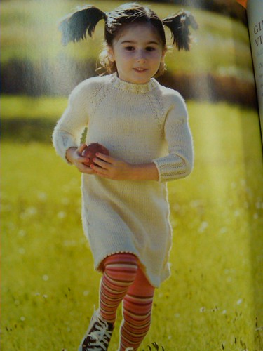 Cabled raglan dress from pure knits