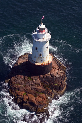 Sakonnet Lighthouse, Rhode Island - aerial