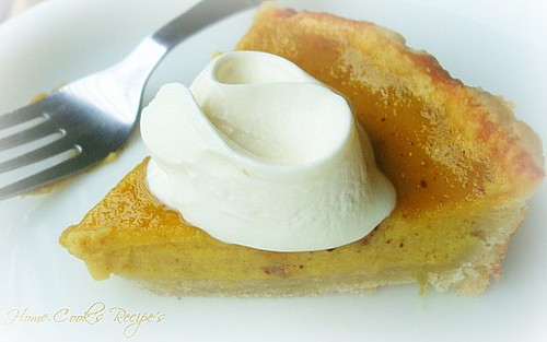 Pumpkin Pie with Cream