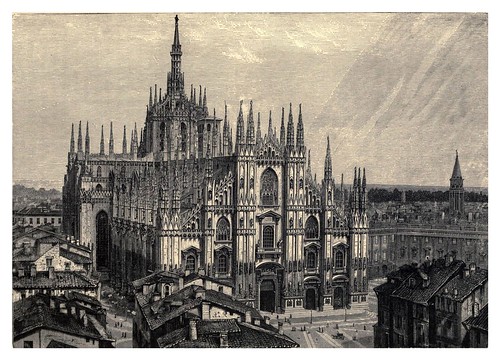 036-Catedral de Milan-Italian pictures drawn with pen and pencil 1878