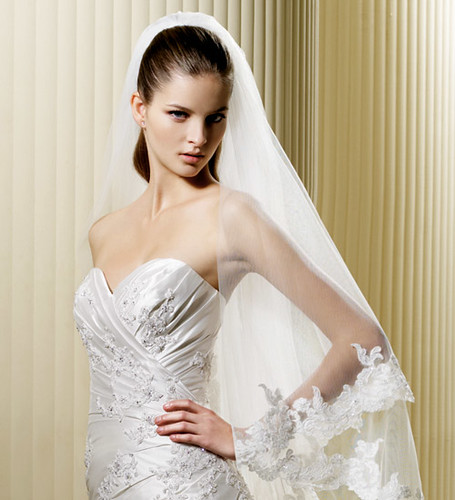 Luxurious wedding dresses with embroidery.