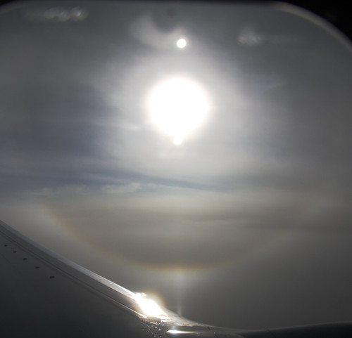 halo and subsun from a plane
