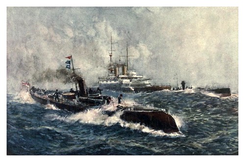 012 El Principe de Wales primer buque torpedero 1889-The Royal Navy (1907)- Norman L. Wilkinson