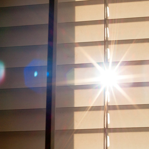 Flare through blinds