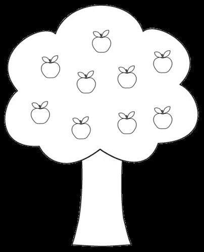 apple tree clipart. apple tree clipart to color,
