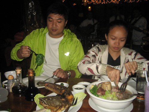 Jae and Elma enjoying their scrumptious meal.