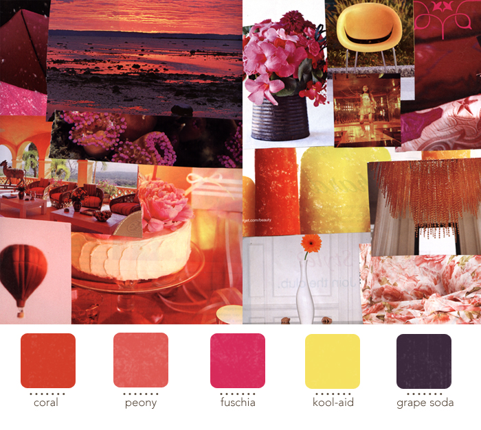  interior design orange pink wedding planning yellow
