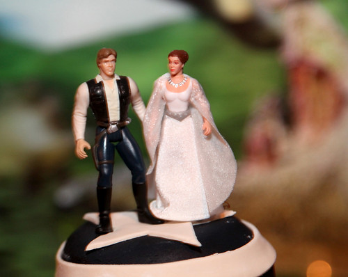 Han Solo Princess Leia Cake Toppers The love story in a galaxy far 