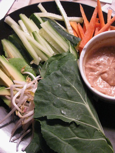 Thai Veggie Wraps with Peanut Sauce