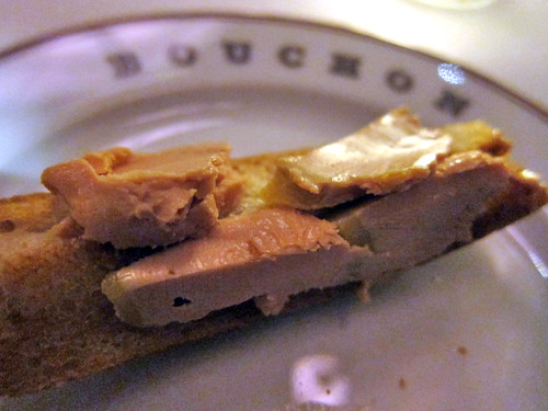 Terrine de Foie Gras on a toasted French bread spear