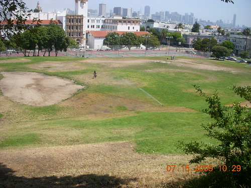 soccer field background. Dolores Park Soccer Field 2009