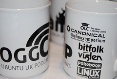 The OggCamp mugs
