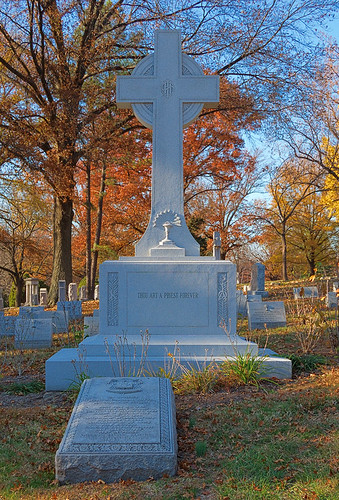 Calvary Catholic Cemetery, in Saint Louis, Missouri, USA - grave of Cardinal Ritter