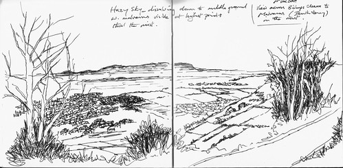 cleeve hill double page spread from my sketch book