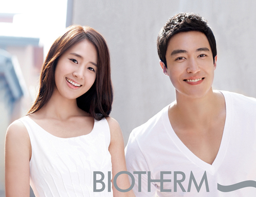 [Image] New Biotherm CF Pic of SNSD YuRi and Daniel Henney