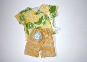 Lemon Lime set - merino shorties & wrap shirt - newborn