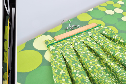Ikea quilt cover becomes ironing board cover and pleated skirt