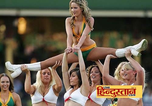 Cheer Leaders performing during IPL cricket matches in India