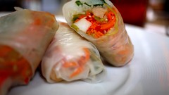 coast seafood - shrimp & crab summer rolls by foodiebuddha