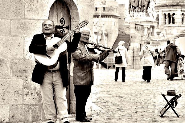 street musicians.