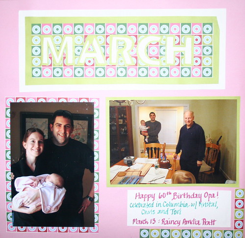 March 2009 scrapbook page