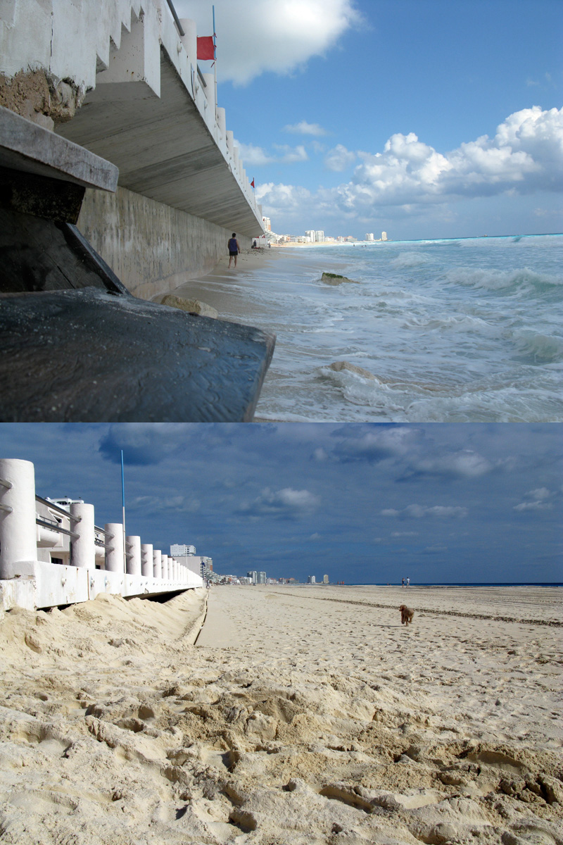 Playa Marlin Cancun Before and After Beach Reconstruction