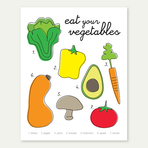 'eat your vegetables' 8x10 print