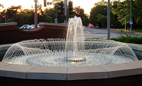Fountain at the Chase Park Plaza, in the Central West End neighborhood of Saint Louis, Missouri, USA
