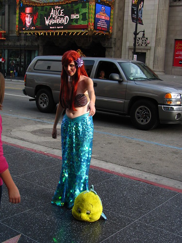 Ariel and Flounder on Hollywood Boulevard by Loren Javier