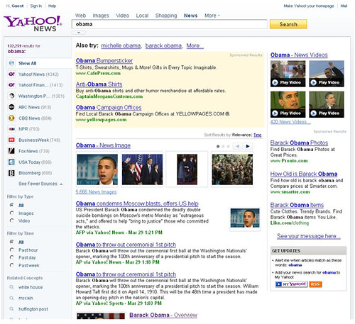 yahoo news search results page