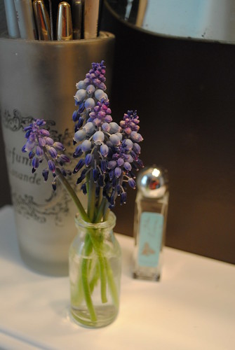 flowers and perfume bottle