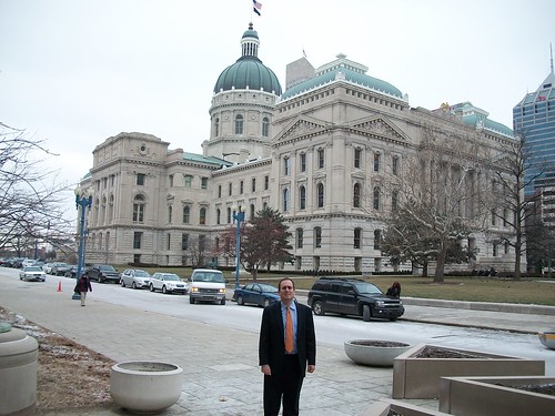 Richard in front of the Indiana State Capital in Indianapolis