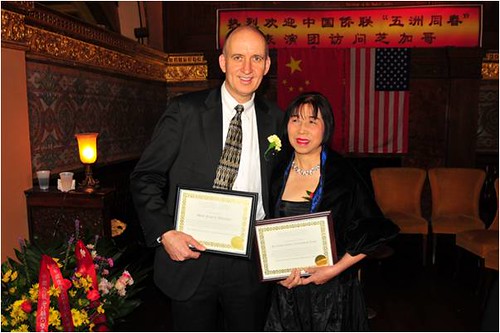 Paul Stevers, founder of CharityHelp International with Daway Zhou, founder of the World Peace Gala.