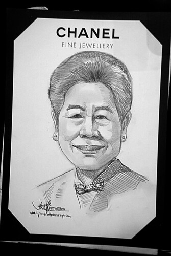 Portrait live sketching for Chanel Fine Jewellery Exhibition Day 1 - 6