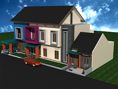 Tampak Depan Desain Rumah Sudut Minimalis 2 Lantai by Indograha 
Arsitama Desain & Build