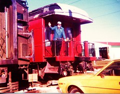 Eddie K at age 14 visiting the Illinois Railway Museum in November of 1976.