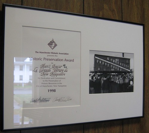 Manchester Historic Association Award