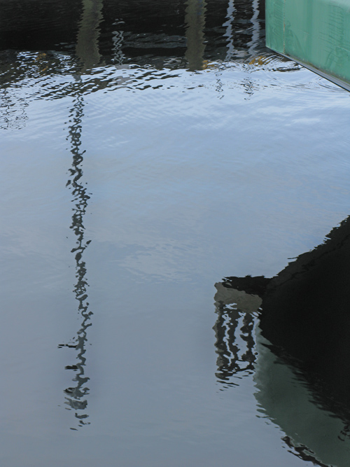 composition with reflections in the water, Ketchikan, Alaska
