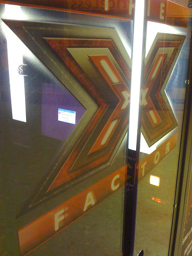 X-Factor booth with error message on screen