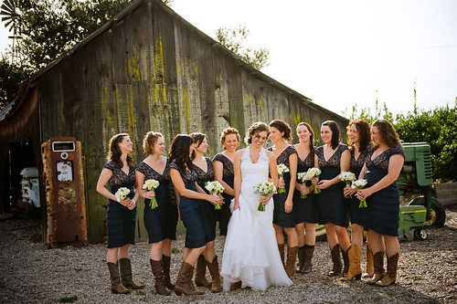 Rustic country weddings are popular from old western barns to wheat fields
