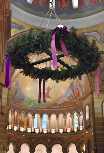 Cathedral Basilica of Saint Louis, in Saint Louis, Missouri, USA - Advent wreath