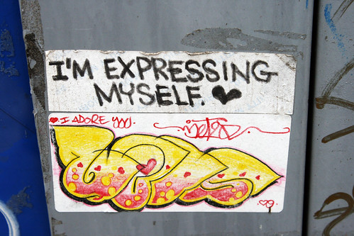 graffiti: I'm expressing myself!