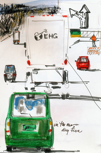 In the car sketches, EHG