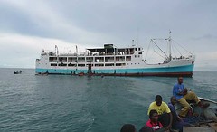 MV Ilala arriving at Ruarwe on Lake Malawi