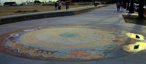 Chumash Circle Mosaic Cabrillo Sidewalk