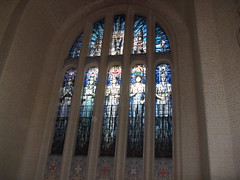 stainglass at the war memorial