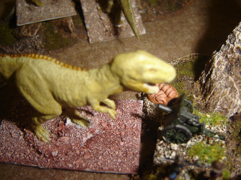 Tyrannosaur takes a shot in the face