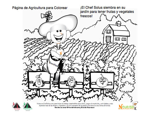 Planting A Garden Coloring Page Spanish- Nutrition Education for Kids by Chef Solus Some cool nutrition education images: My edited the following Wonderful