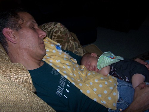 Grandpop & Logan napping